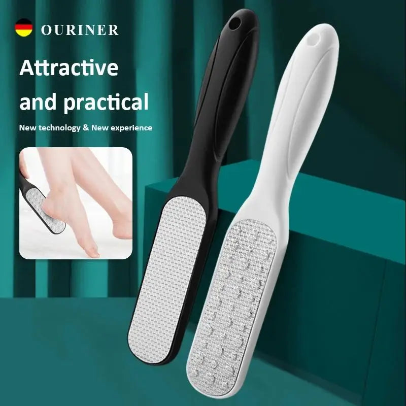 304 Stainless Steel Foot File — Double-Sided Callus Remover for Dead Skin, Professional Pedicure Tool