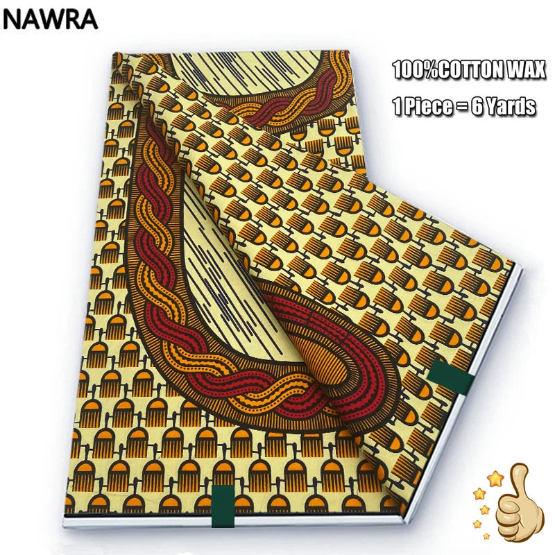 Original 100% Cotton African Wax Print Fabric - Soft Ankara Batik DIY Pagne