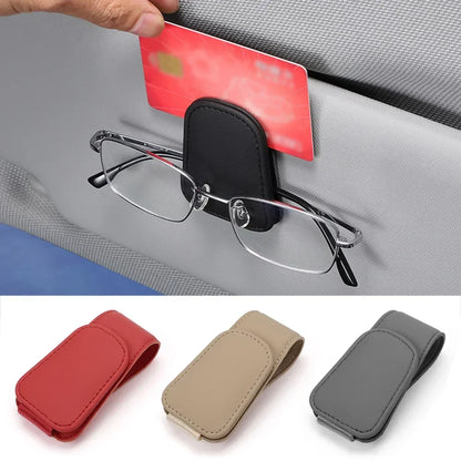 Universal Car Sun Visor Organizer Clip – Sunglasses Holder, Card & Pen Storage Auto Accessory