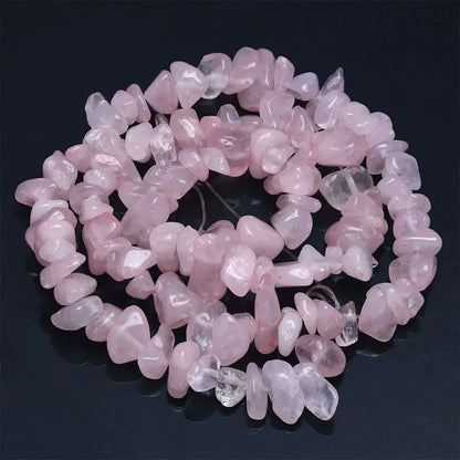 16 Inch Natural Stone Chip Beads - 5-8mm Irregular Crystal Agate Gravel Beads for DIY Bracelets & Jewelry Making