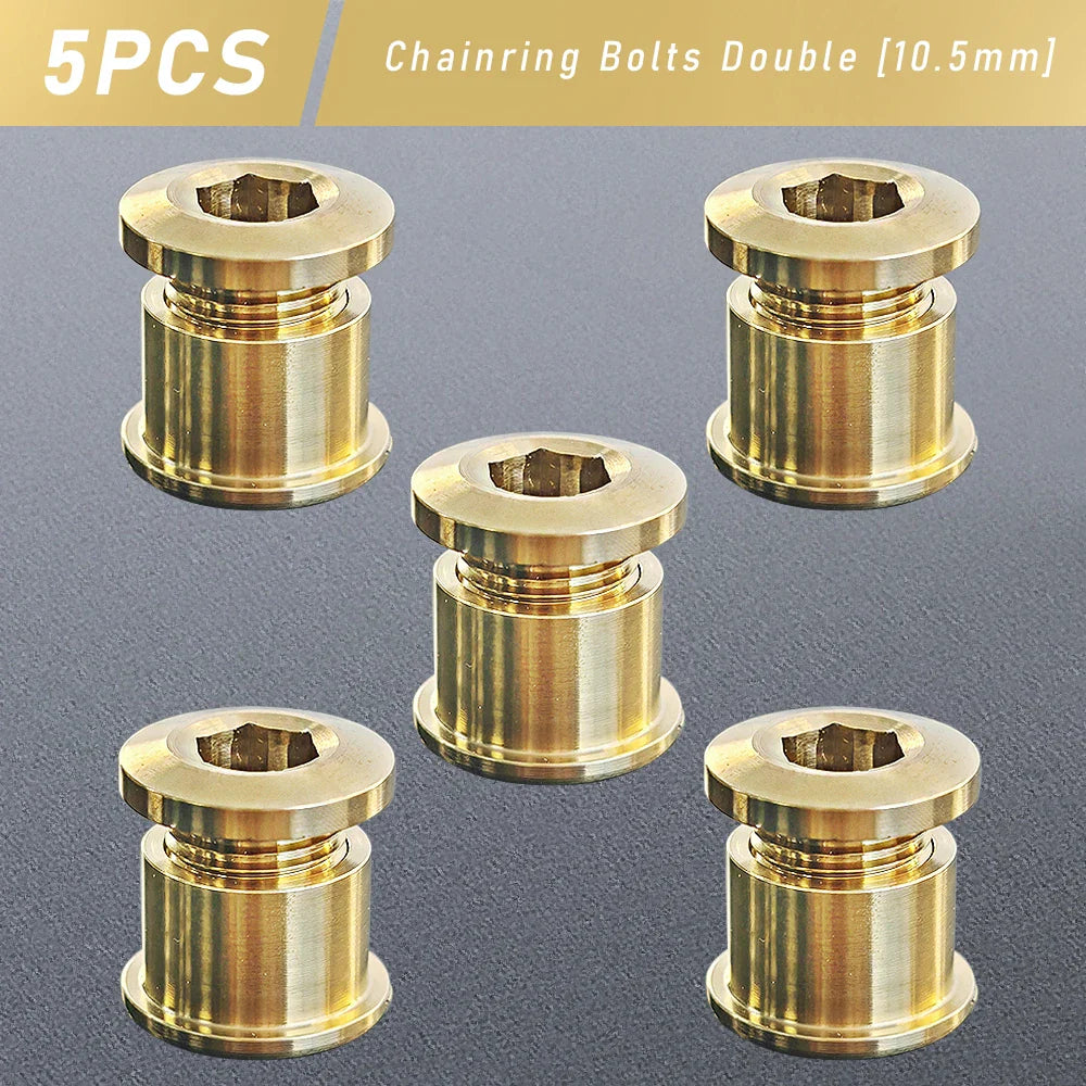 Titanium Alloy Chainring Bolts 4–5PCS MTB Road Bike Crank Screws Single & Double Chainring Hardware 6.5–10.5mm