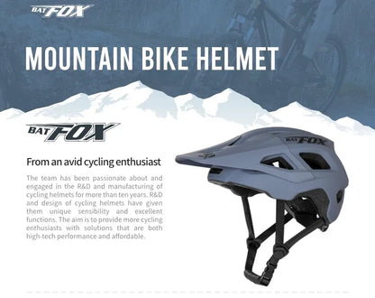 BATFOX Ultralight Bike Helmet – Molded Mountain & Road Helmet for Men, DH AM Cycling Equipment, Casco Ciclismo Bicicleta