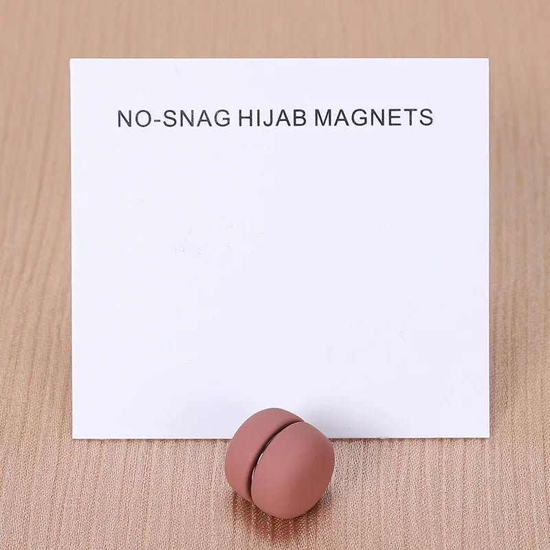 WLP Magnetic Hijab Clips - Solid Color Round Strong Magnet Pins for Silk Scarves Shawls Turban Accessories