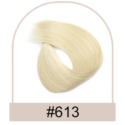 Silk Top Swiss Lace Clip-In Topper – Straight Real Human Hair Toupee with Bangs, Breathable & Soft, Blonde Color