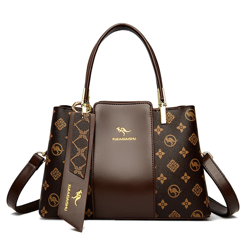 Luxury Women’s Leather Handbag – Large Capacity Shoulder & Crossbody Designer Bag