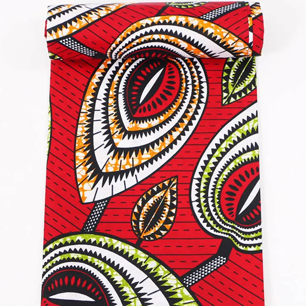 African Ankara Wax Fabric - Real Cotton Diamond Print for Party Dress & DIY Sewing