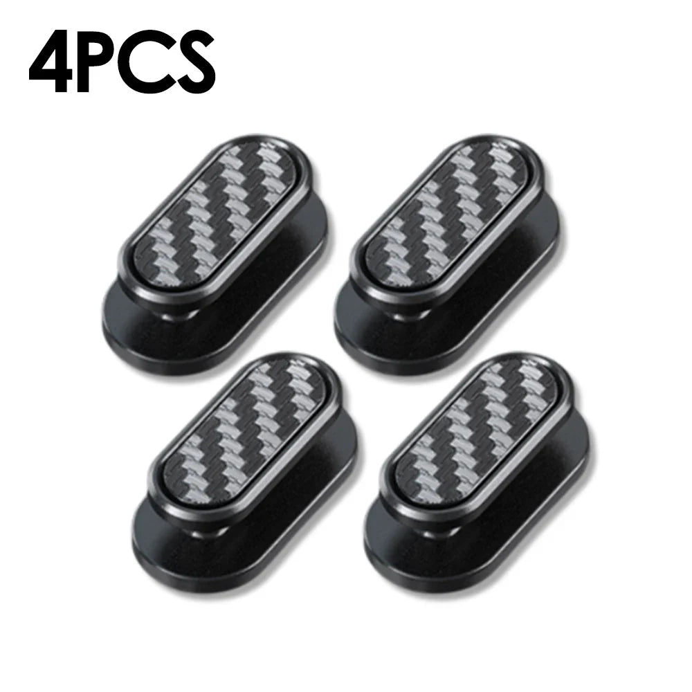 Car Invisible Small Hooks - Carbon Fiber Self-Adhesive Dashboard Wall Hook for USB Cables, Headphones, & Key Storage