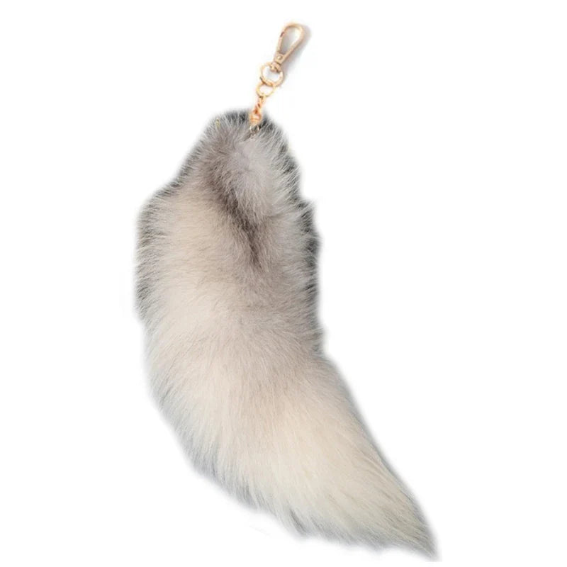 Raccoon Tail Keychain — Creative Coat Tail Key Ring Chain, Unique Gift for Men