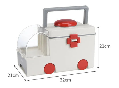 Multifunctional Ambulance Medicine Box – Large Capacity Portable Medical Storage for Household Use