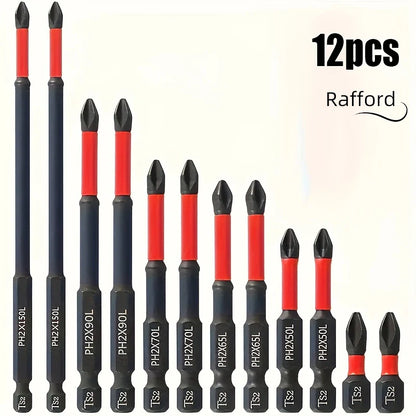 Magnetic Non-Slip S2 Steel Drill Bit Set (3/6/12PCS) – Crosshead Impact Bits for Electric & Hand Screwdrivers Tool Kit