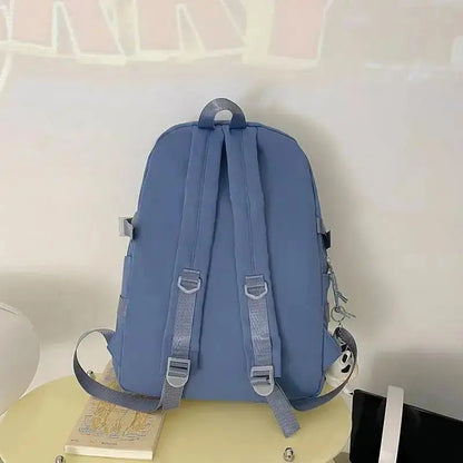 Girls' Cute School Backpack - Harajuku Style with Pockets, Ideal for Students and Teens, Includes Laptop Compartment