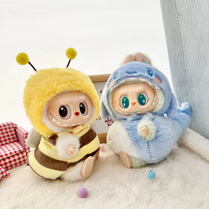 Cute Cartoon Green Dinosaur Outfit for Labubu Plush – Style Shark Macaron Clothes & Accessories
