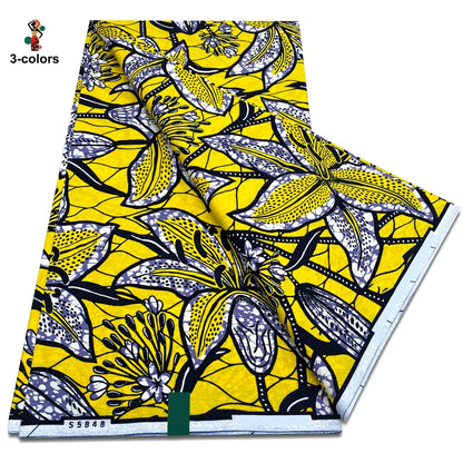 2026 Original African Wax Print Fabric - 100% Cotton Nigerian Ankara Batik Soft Pagne Material