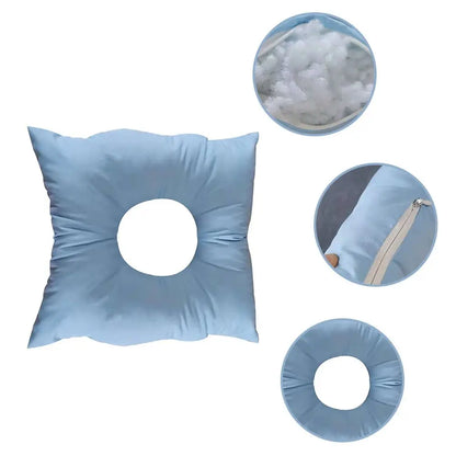Face Down Massage Pillow Cushion - U Shape SPA Neck Rest with Washable Soft Cotton Pad for Comfort