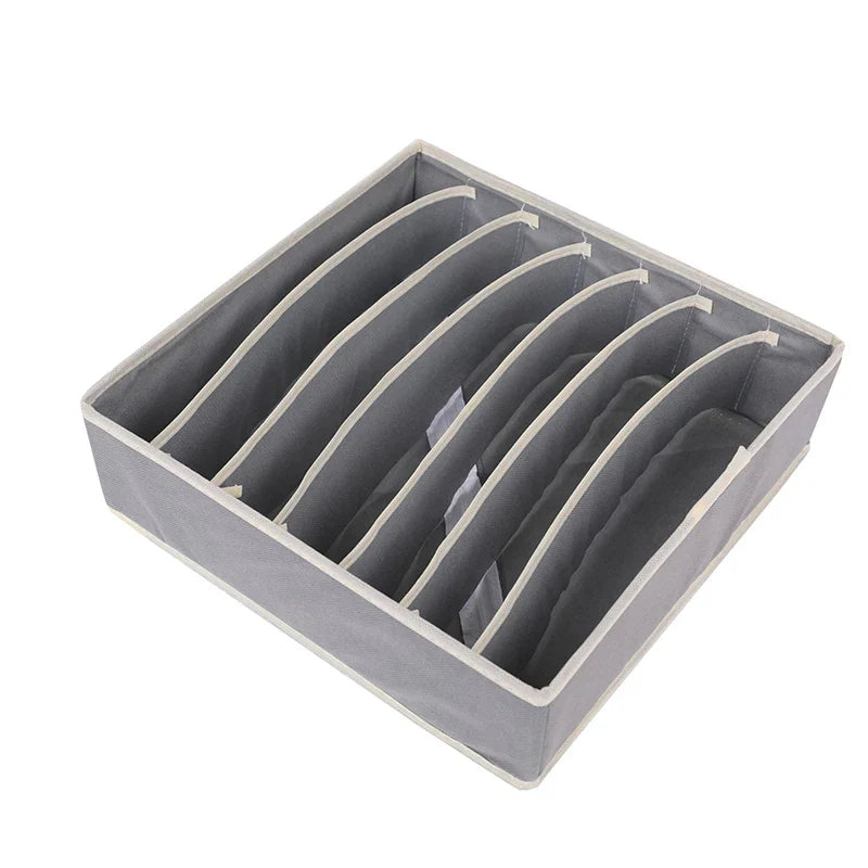 Sock & Underwear Organizer Drawer Divider – Foldable Closet Storage Bins for Bra, Underpants, Scarves, and Ties