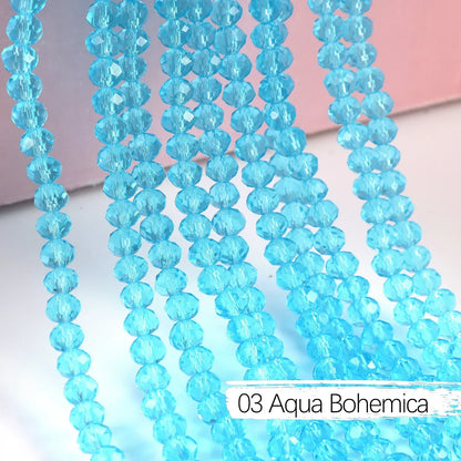 Austria Crystal Rondelle Beads - 2mm/4mm/6mm/8mm Faceted Glass Spacer Beads for DIY Jewelry & Bracelet Making