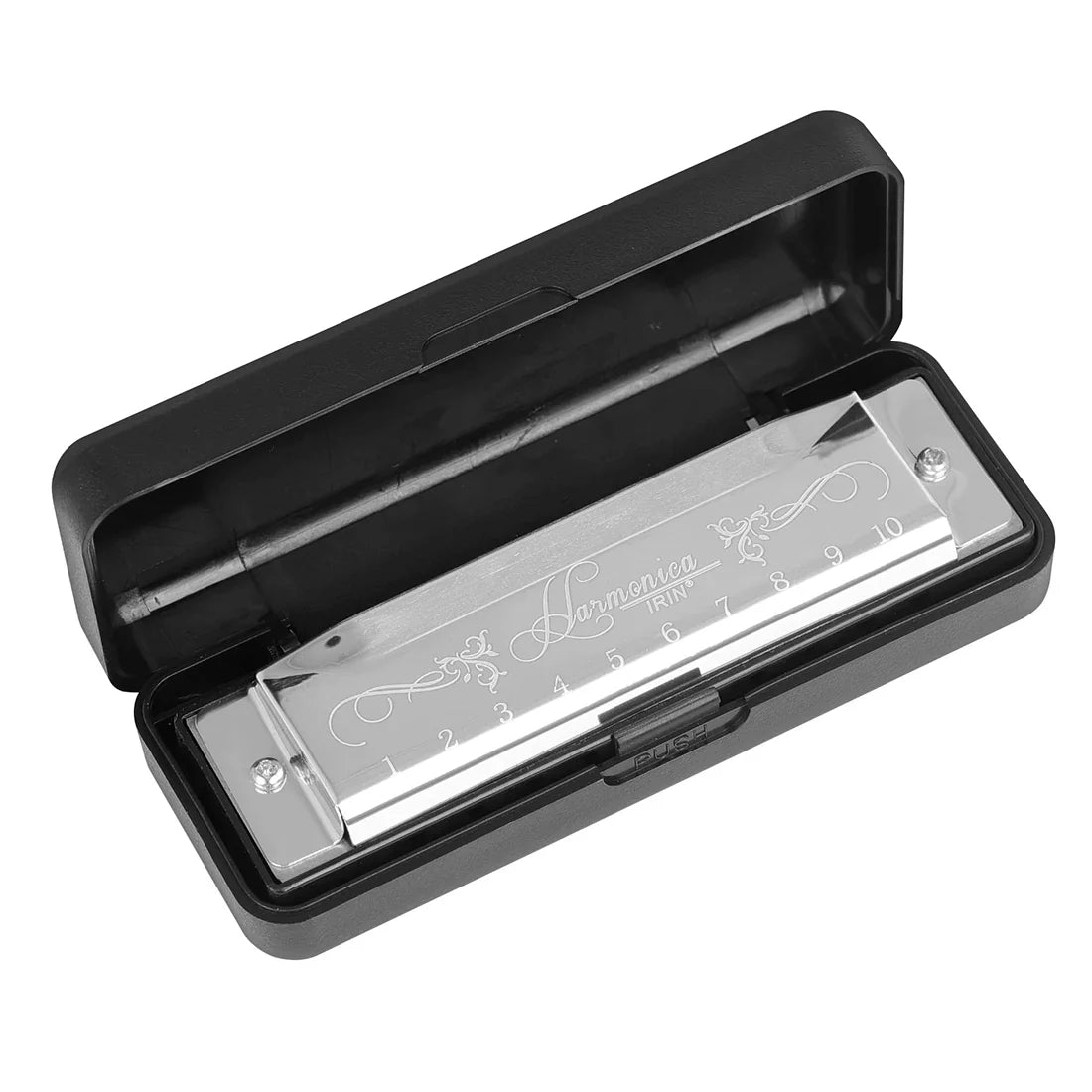IRIN 10 Hole C Key Harmonica - Colorful Beginner Woodwind Instrument for Music Learning & Performance