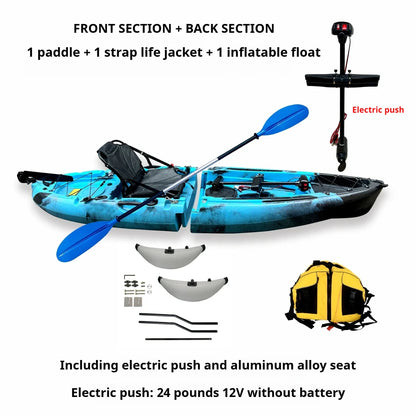 Modular Electric & Pedal-Driven Kayak – Portable Detachable Canoe, Lightweight Inflatable Folding Boat for Fishing & Adventure