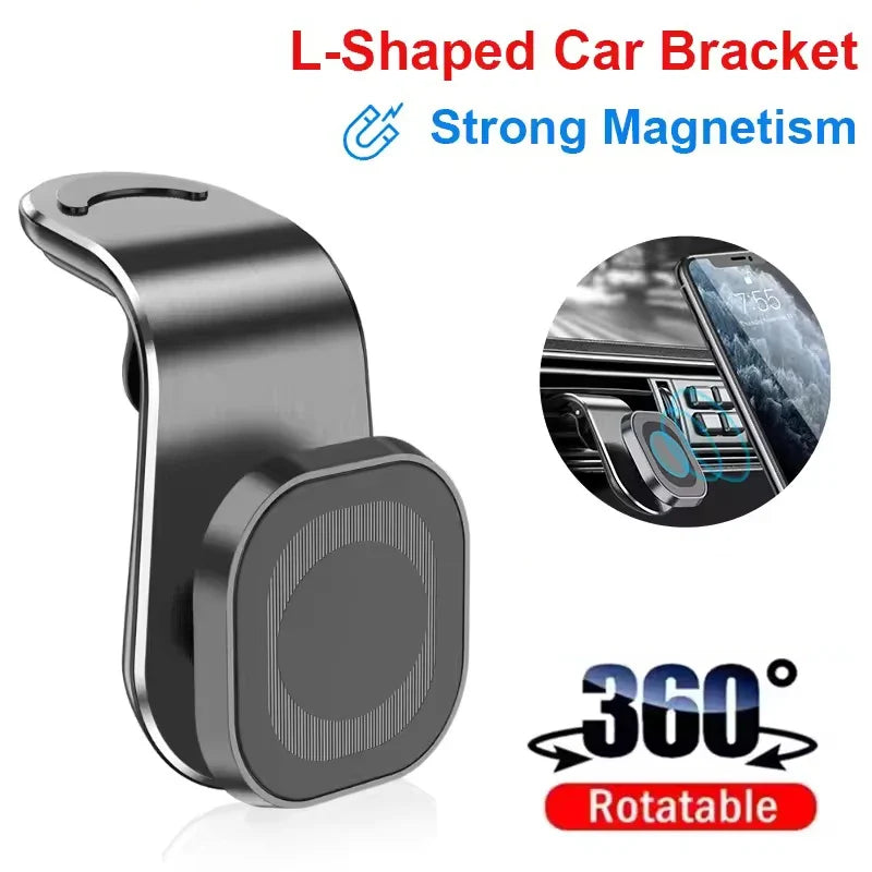 Magnetic Car Phone Holder - Universal Air Vent Mount with GPS Support for Smartphones