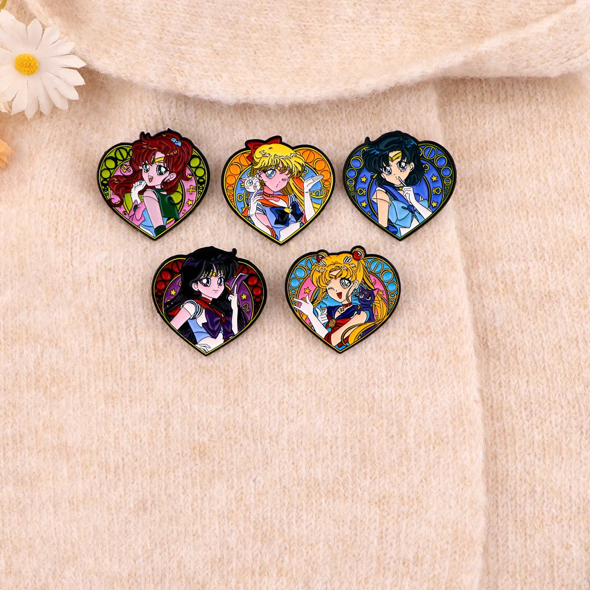 Cartoon Anime Enamel Brooch Pins – Kawaii Metal Badge Jewelry for Clothing & Backpack Gifts