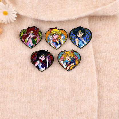 Cartoon Anime Enamel Brooch Pins – Kawaii Metal Badge Jewelry for Clothing & Backpack Gifts