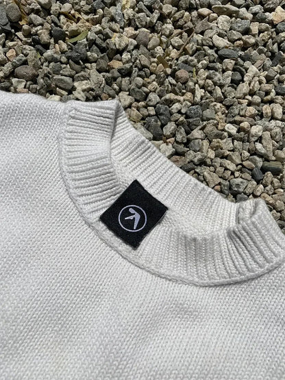 Men's Y2K Graphic Knit Sweater - Oversized Gothic Long Sleeve Winter Pullover Vintage Streetwear Top