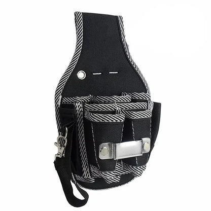 HOMEFISH Tool Bag - Waist-Hung Drill Holster with Multifunctional Pockets for Electrician & Repair Work