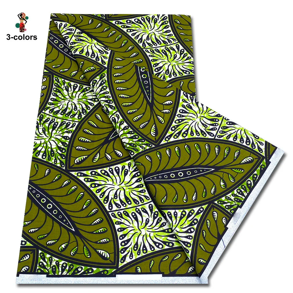 African Ankara Wax Fabric - 100% Cotton Soft Pink Pagne Fashion Print