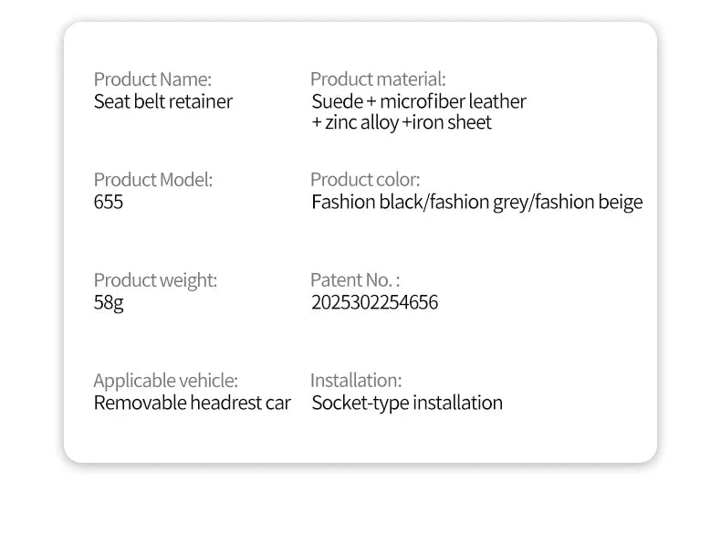 Car Seat Belt Limiter Extension – Adjustable Anti-Pinch Safety Device for Pregnant Women & Children