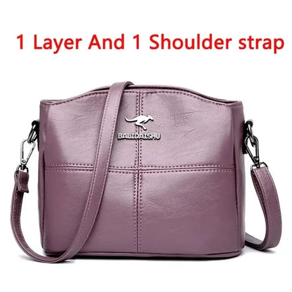 Luxury Women’s Leather Handbag – Large Capacity Shoulder & Crossbody Designer Bag