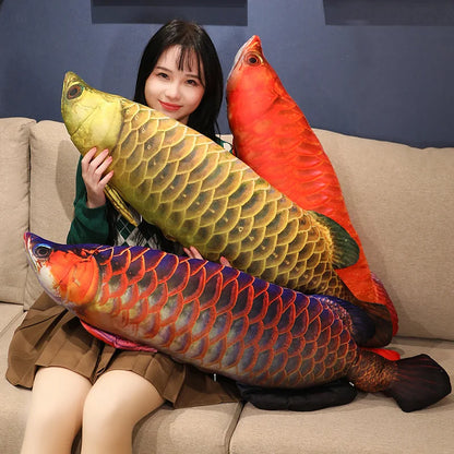 Simulation Fish Plush Toy - Soft Stuffed Animal Pillow Cushion for Kids Girls Christmas Gift and Home Decor