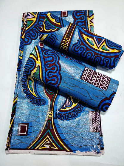 100% Cotton African Wax Print Fabric - High Quality Ankara Fabric 6 Yards