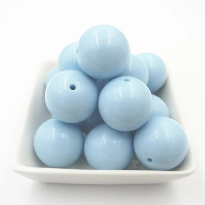 Acrylic Chunky Round Beads - 6mm to 20mm Solid Bubblegum Beads for DIY Handmade Jewelry & Craft Making