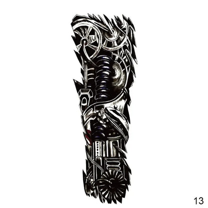 16 Designs Full Arm Temporary Tattoo Sleeves - Waterproof Body Art Stickers for Men & Women Fashion Style