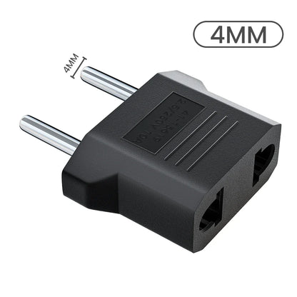 US to EU Plug Adapter - Universal Travel Power Converter for American, China & Korea Plugs 4.0/4.8mm