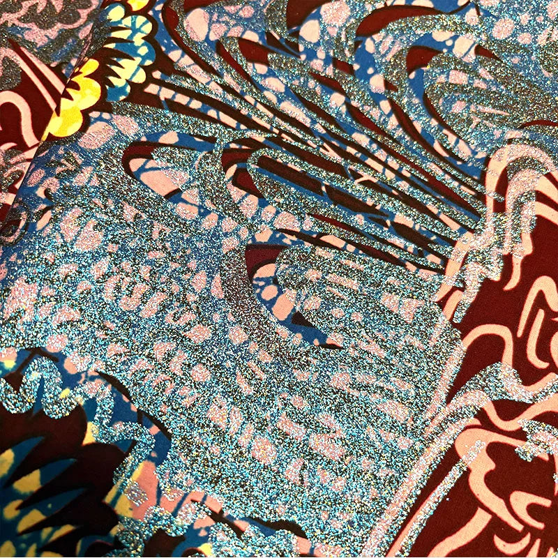 2026 African Grand Golden Wax Fabric - Soft Pink Flash Gold Ankara Batik Pagne