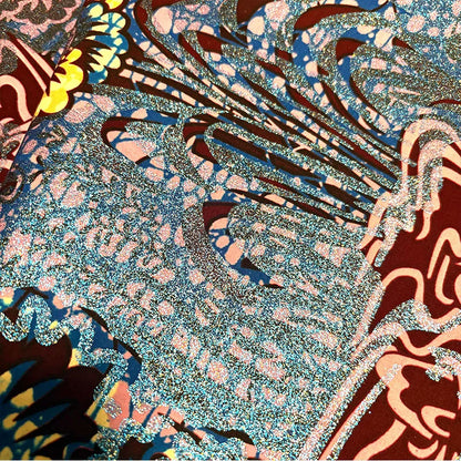 2026 African Grand Golden Wax Fabric - Soft Pink Flash Gold Ankara Batik Pagne