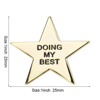 Baby Blue Metal Star Lapel Pin Brooch – Colorful Enamel Star Badge Accessories for Jackets, Bags & Fashion Outfit Decor