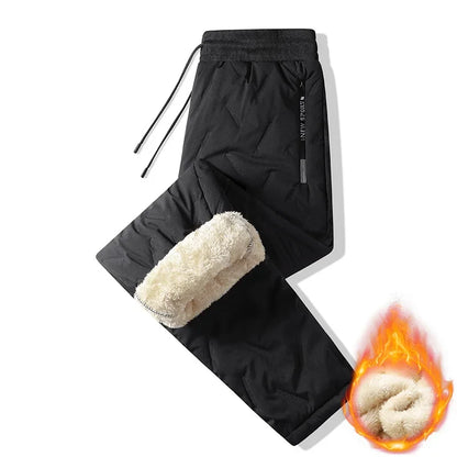 Men's Thermal Fleece Sweatpants - Thick Plush Winter Windproof Casual Pants