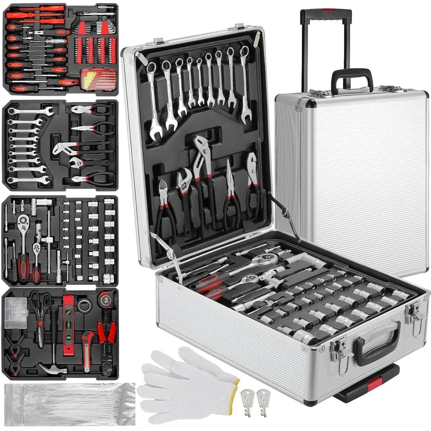 799-Piece Tool Set with Trolley Case - Complete Home Repair & Mechanic Hand Tool Kit