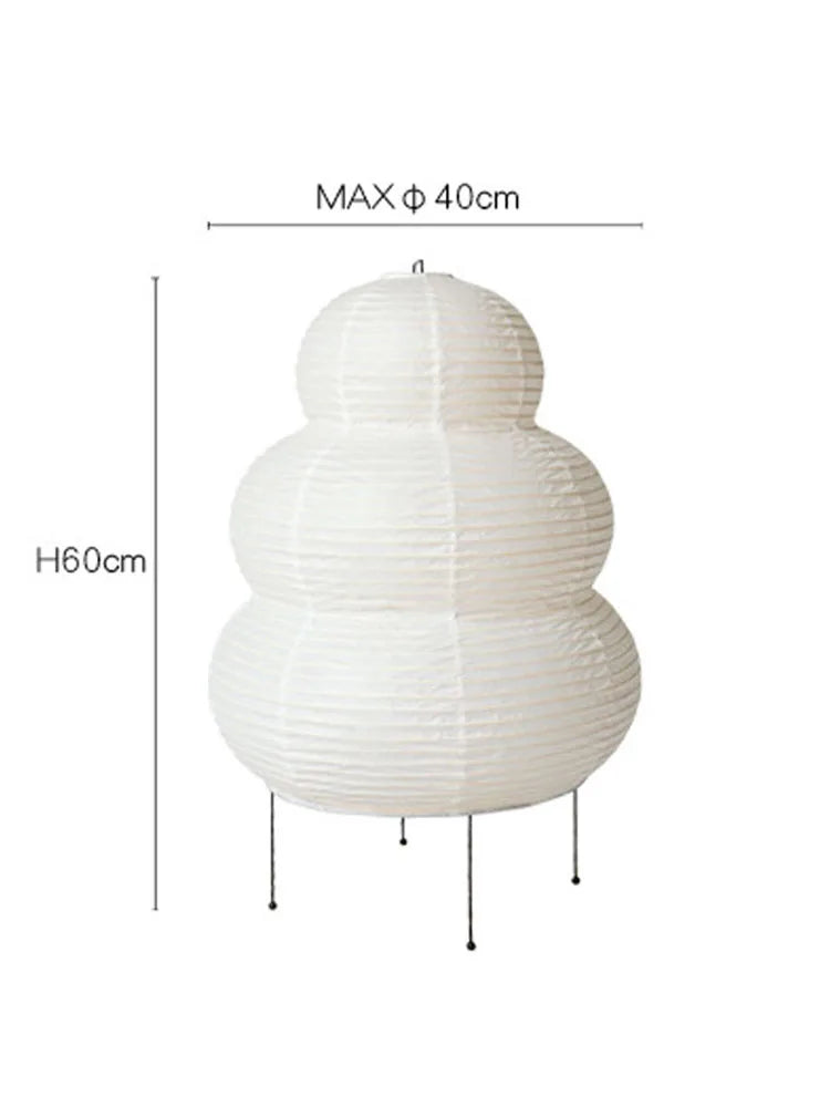 Japanese Style LED Rice Paper Desk Lamp – Tricolor Dimming Home Art Decoration for Living Room, Hotel, Bedroom & Bedside Night Light
