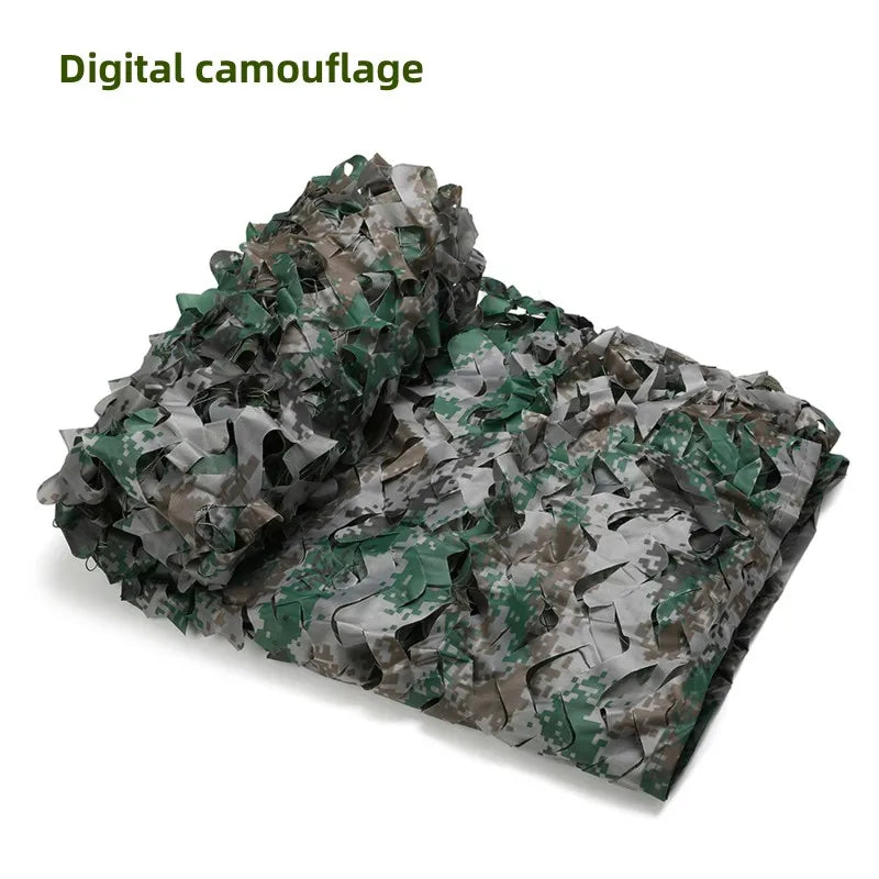 Camouflage Hunting Net - Outdoor Shade Mesh for Car Tent Awning, Sun Protection & Forest Concealment