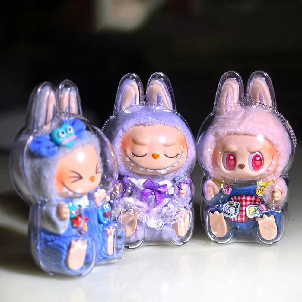 Labubu Anime Plush Doll Figure – Sweetheart Vinyl Pendant, Kawaii Backpack Decoration, Kids Christmas Gift
