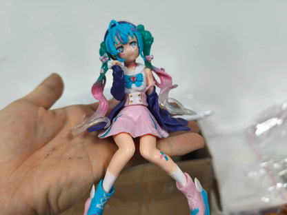 Hatsune Miku 11cm Neko T-Shirt Figure – Cute Anime Desktop Figurine Kawaii Girl Model Toy Gift