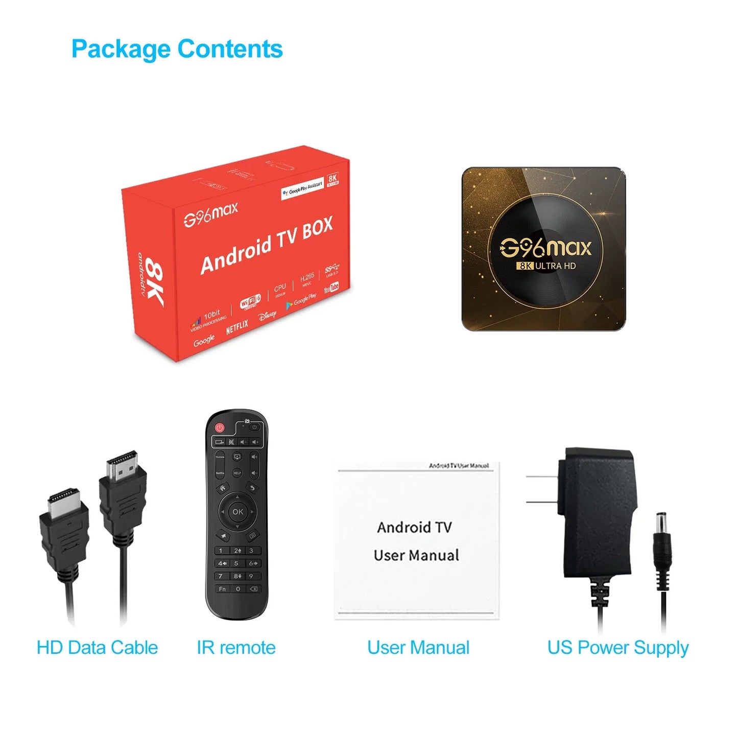 MAXA13 Android 13 8K Ultra HD Smart TV Box – 4GB+64GB WiFi6 Media Player for Netflix & YouTube