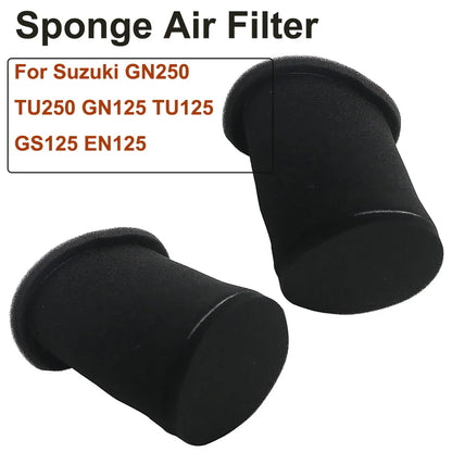 Motorcycle Sponge Air Filter for Suzuki GN250 TU250 GN125 TU125 GS125 EN125 – Foam Cleaner Replacement