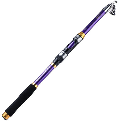 Sougayilang Telescopic Fishing Rod - 2.1m-3.6m Carbon Spinning Rod for Trout, Carp & Lure Fishing