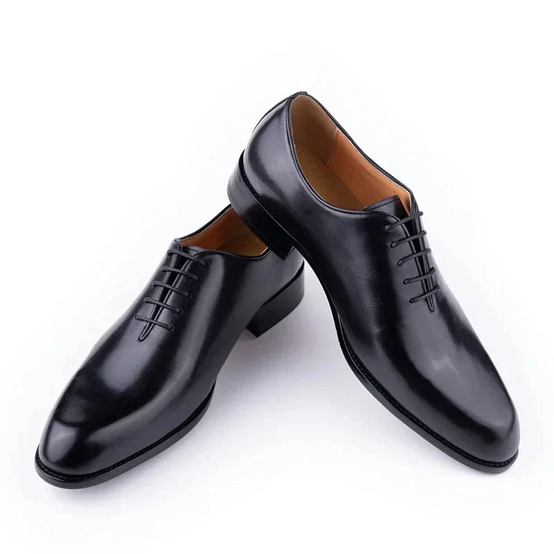 Men’s Handmade Leather Oxford Shoes - Comfortable Lace-Up Business & Office Dress Shoes