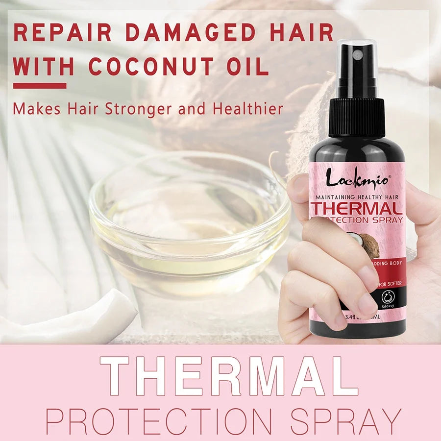 Thermal Hair Protection Spray - Heat Protector Serum for UV Damage Defense, Moisturizing & Nourishing Hair Care
