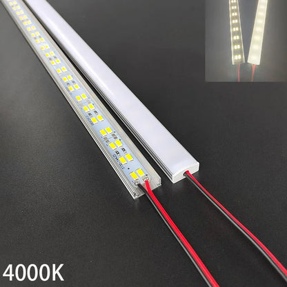 72LED Super Bright Light Bar - 50cm DC12V Aluminum Strip Lamp for Kitchen & Shelf Lighting